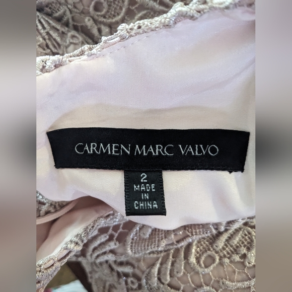 CARMEN MARC VALVO Crew Neck Knee-Length Dress- NWT - Picture 4 of 5